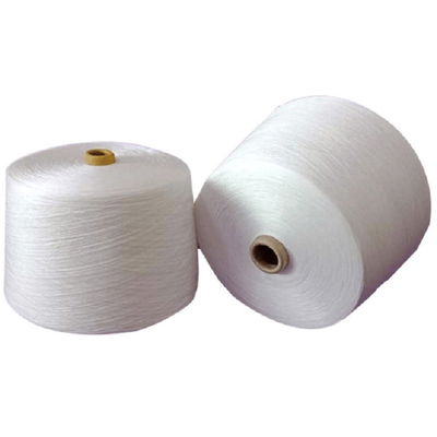 S Twist 100% Ring Spun Poliester الخيط 30/2 40/2 60/2 الخيط الأبيض الخام