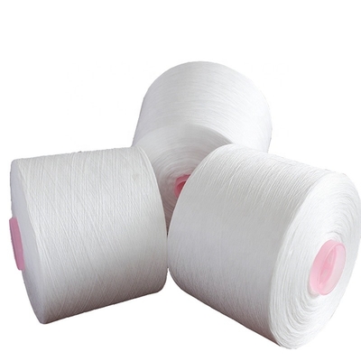 خيط 20S، 30S الأبيض الخام S Twist الخيط 100 ٪ بوليستر النواة الخيط المفروض