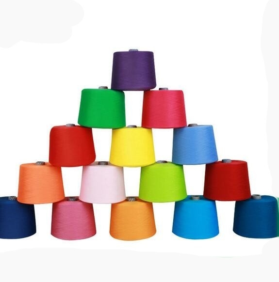 أبيض رمادي بحري أزرق أسود أحمر زيتون أخضر الألوان 100٪ بوليستر حلقة خيط 20/2 30/2 40/2